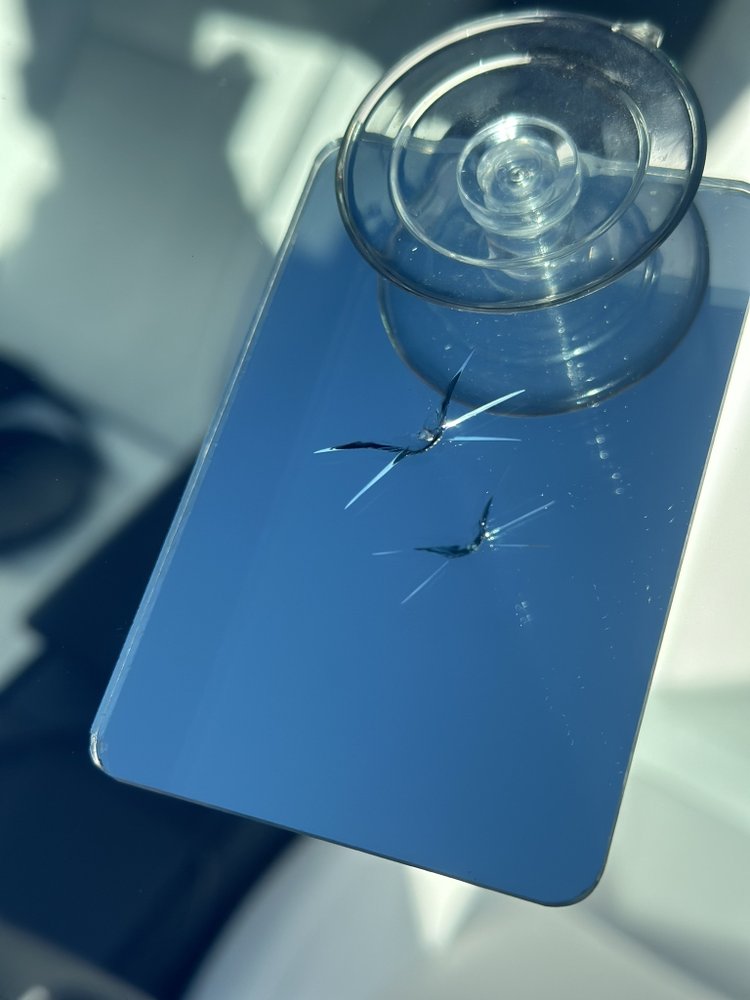 Rock chip damage before repair