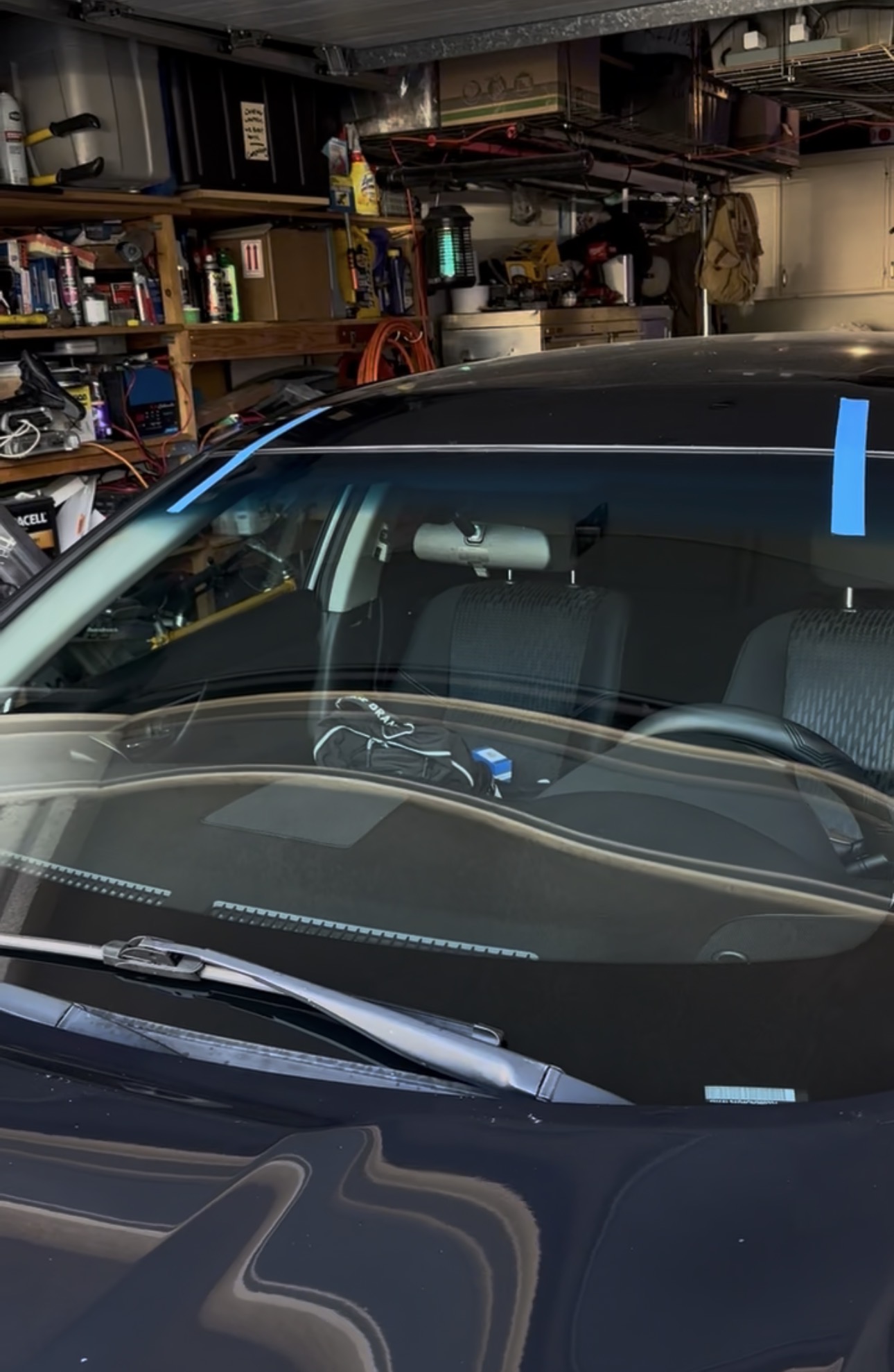 New windshield after replacement